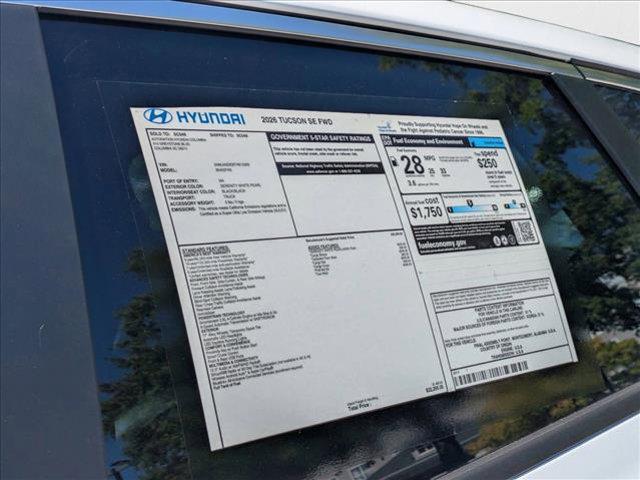 new 2026 Hyundai Tucson car, priced at $31,455