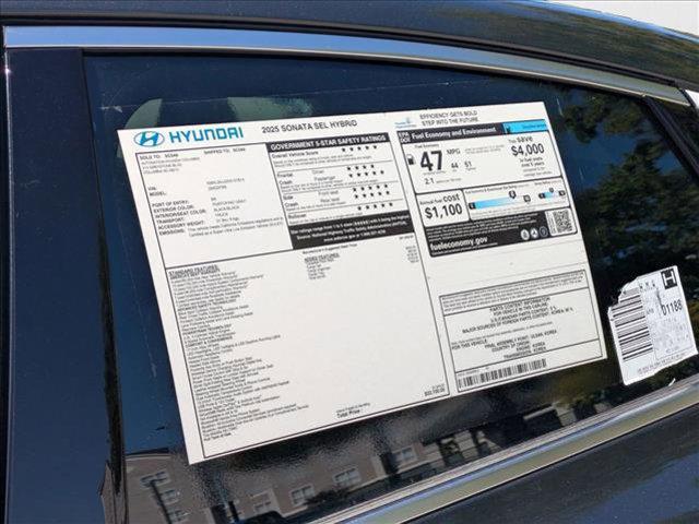 new 2025 Hyundai Sonata Hybrid car, priced at $30,656