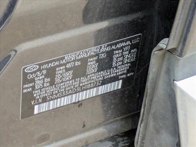 used 2020 Hyundai Santa Fe car, priced at $16,286