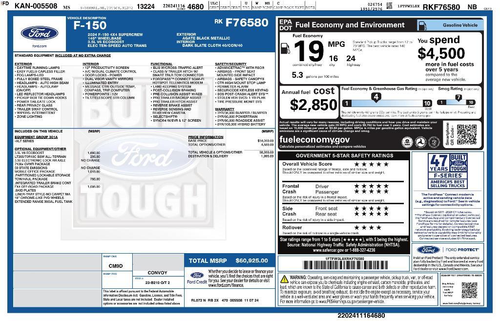 used 2024 Ford F-150 car, priced at $48,935