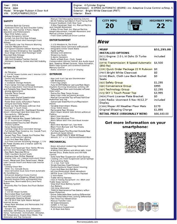 used 2024 Jeep Wrangler car, priced at $45,858
