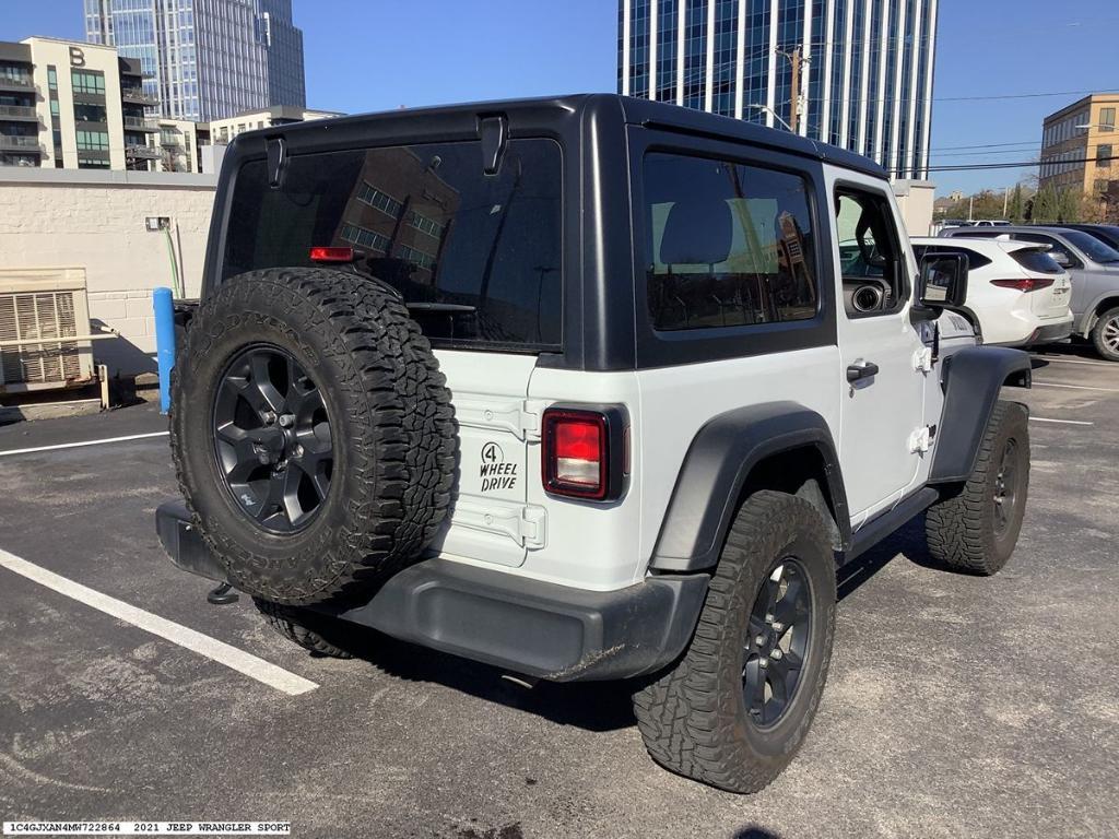 used 2021 Jeep Wrangler car, priced at $30,500