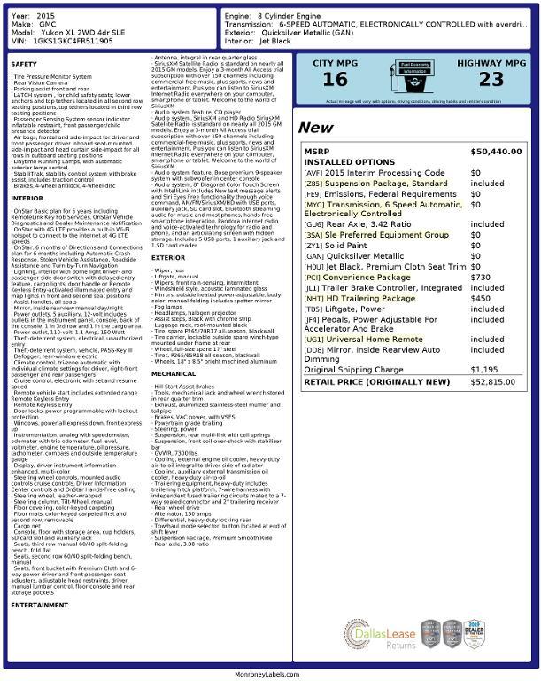 used 2015 GMC Yukon XL car, priced at $14,994