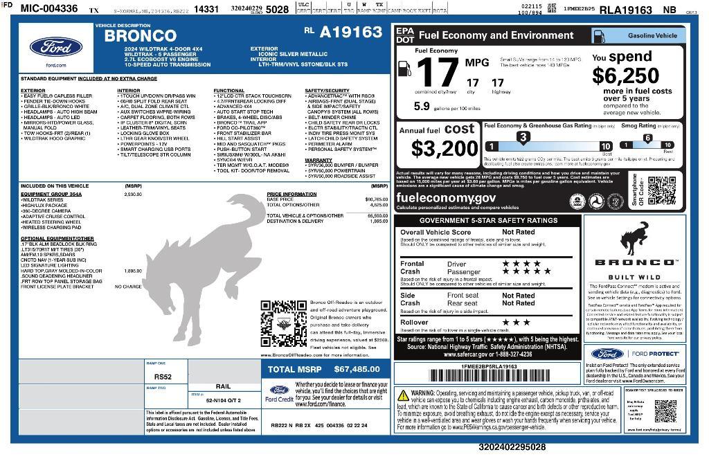 used 2024 Ford Bronco car, priced at $56,933