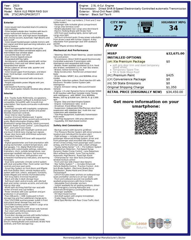 used 2023 Toyota RAV4 car, priced at $33,210