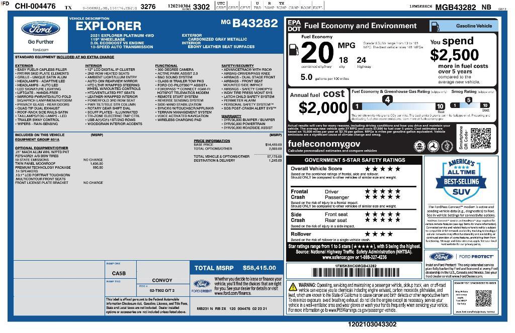 used 2021 Ford Explorer car, priced at $35,852