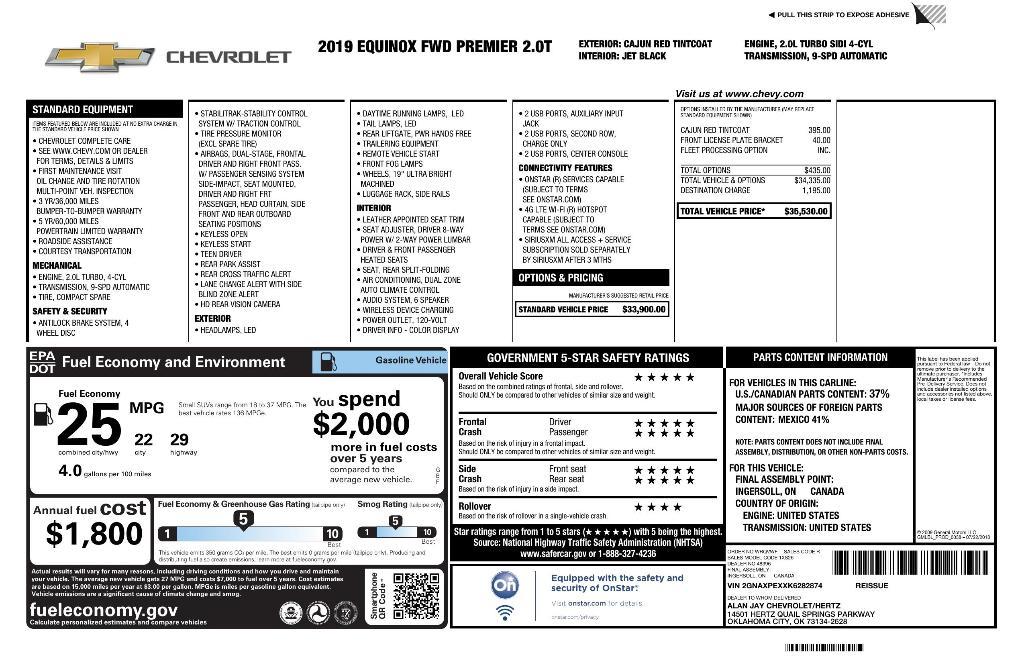 used 2019 Chevrolet Equinox car, priced at $12,853