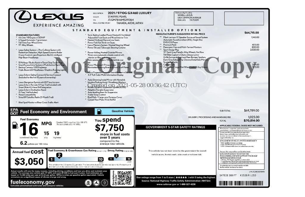 used 2021 Lexus GX 460 car, priced at $46,675