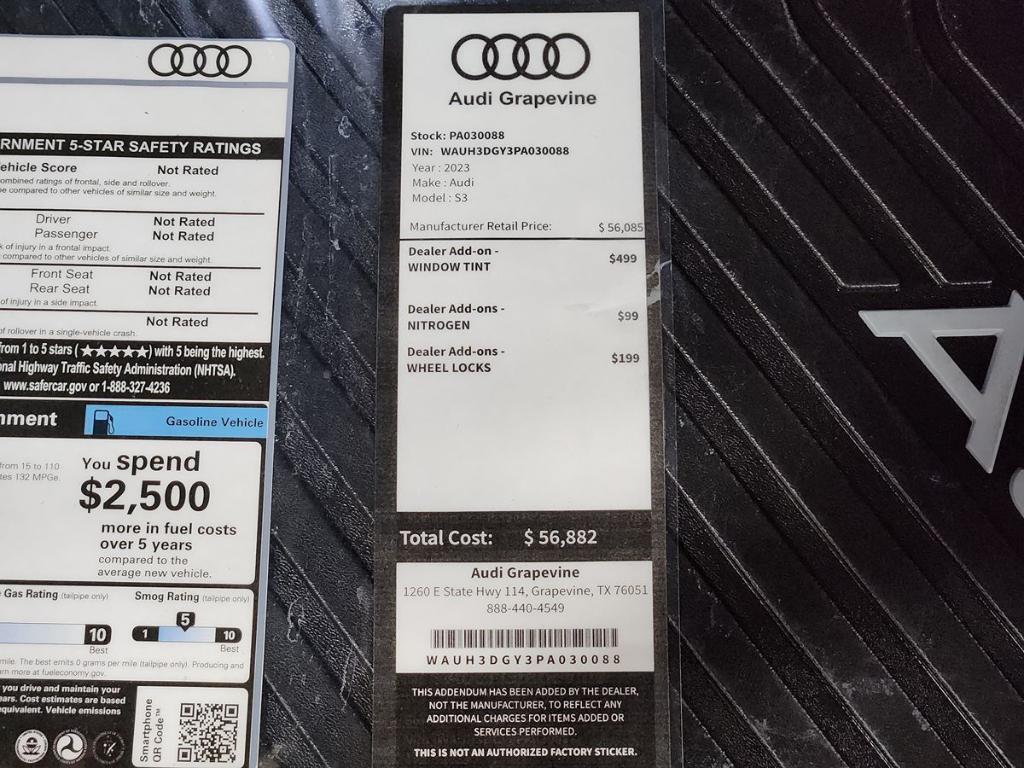 used 2023 Audi S3 car, priced at $37,378