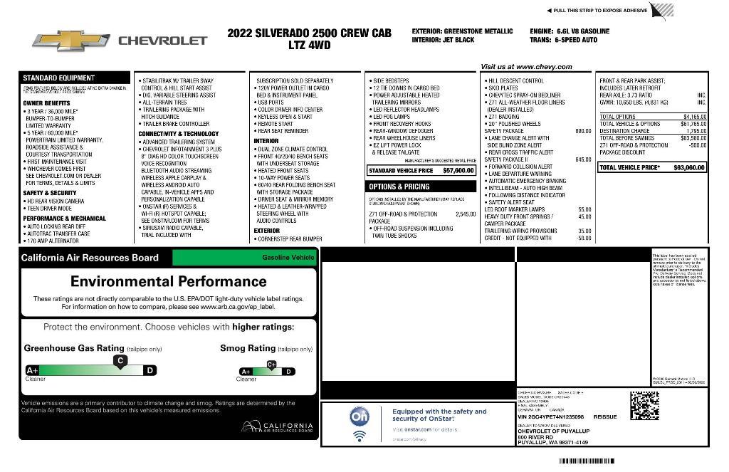 used 2022 Chevrolet Silverado 2500 car, priced at $53,904