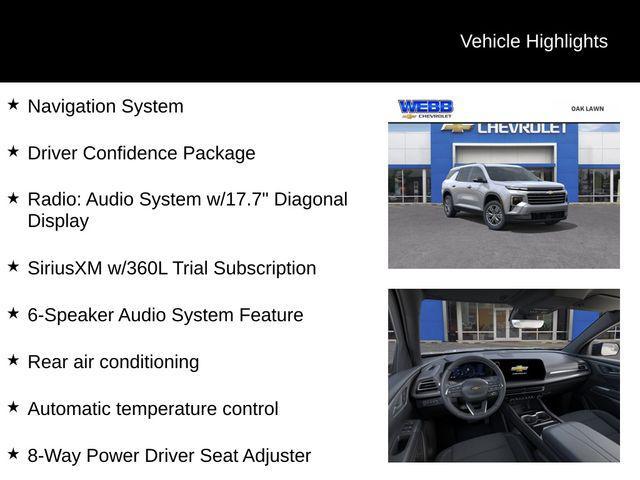 new 2026 Chevrolet Traverse car, priced at $41,328