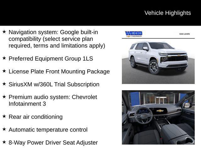 new 2025 Chevrolet Tahoe car, priced at $62,571