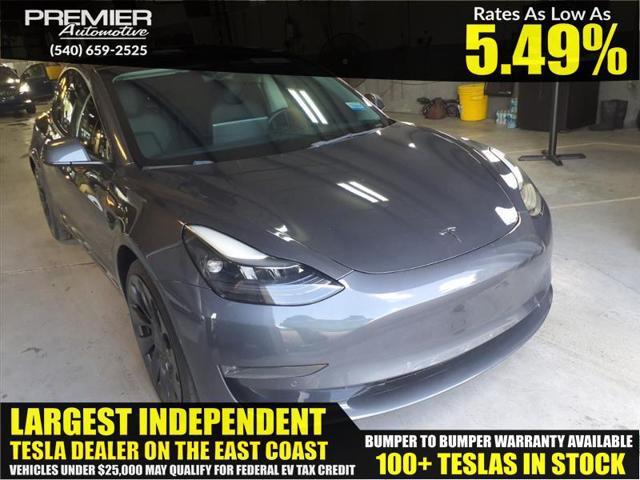used 2022 Tesla Model 3 car, priced at $22,999