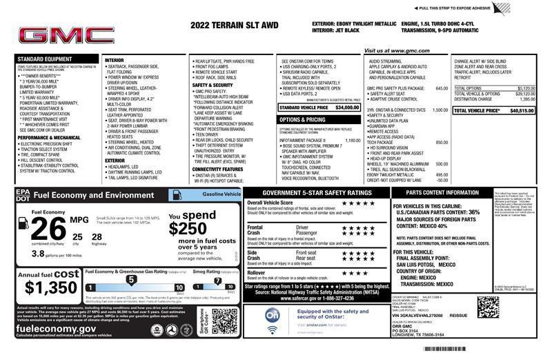 used 2022 GMC Terrain car, priced at $17,999