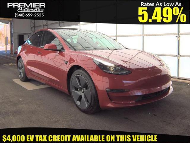 used 2022 Tesla Model 3 car, priced at $17,450