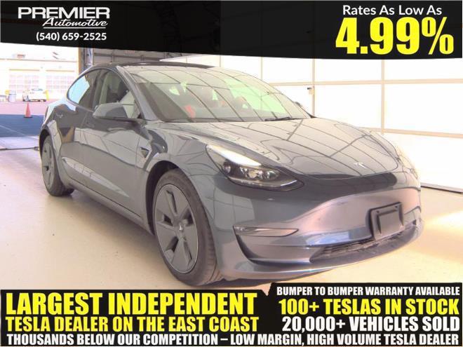 used 2023 Tesla Model 3 car, priced at $24,450