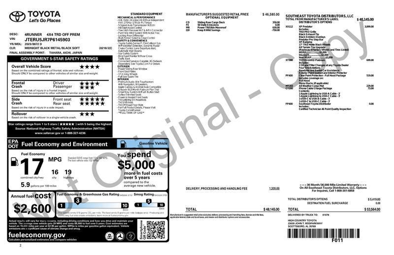 used 2023 Toyota 4Runner car, priced at $34,999