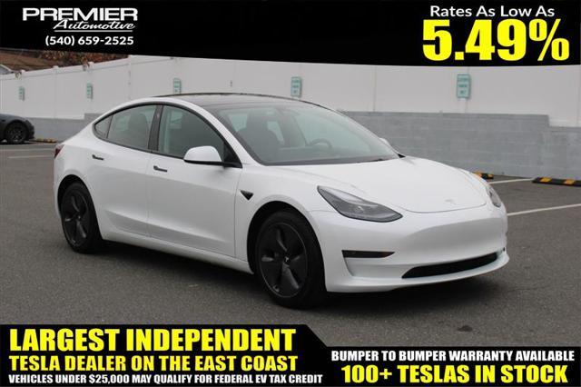 used 2022 Tesla Model 3 car, priced at $19,450