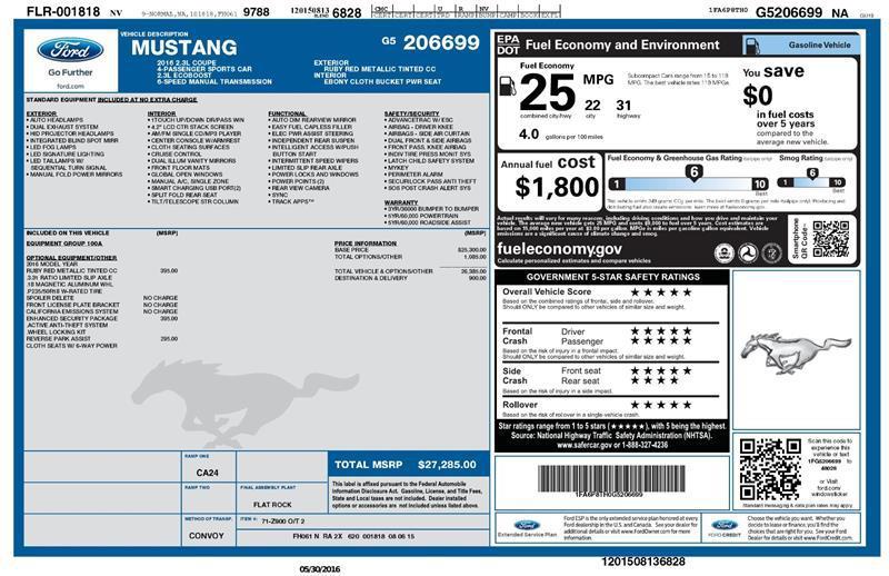used 2016 Ford Mustang car, priced at $12,999