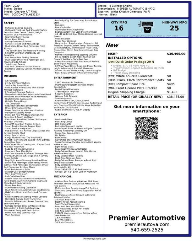 used 2020 Dodge Charger car, priced at $22,999