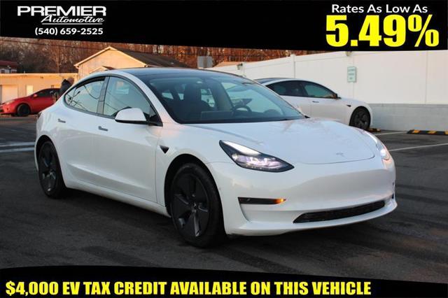 used 2022 Tesla Model 3 car, priced at $17,450