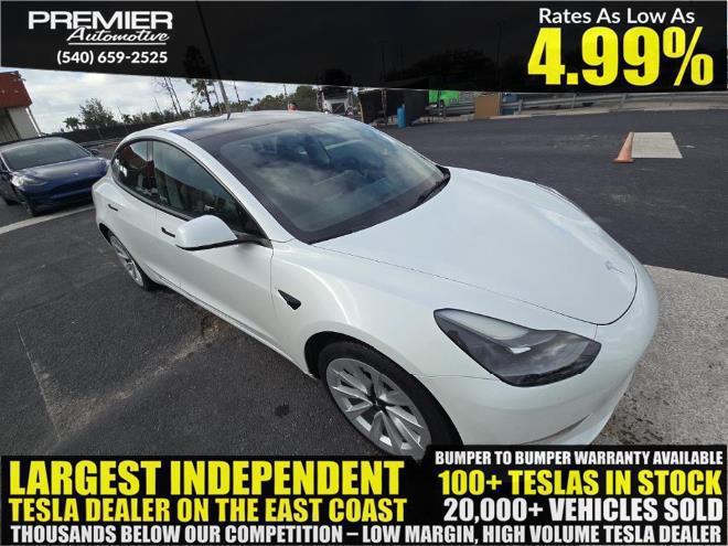 used 2023 Tesla Model 3 car, priced at $20,999
