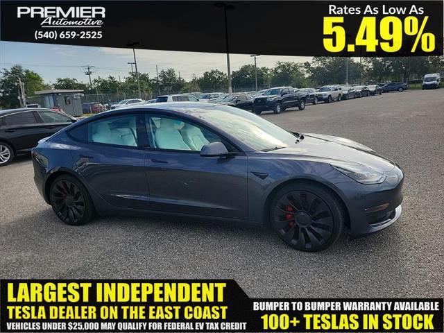 used 2023 Tesla Model 3 car, priced at $22,999
