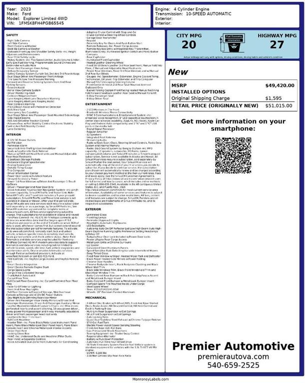 used 2023 Ford Explorer car, priced at $23,999