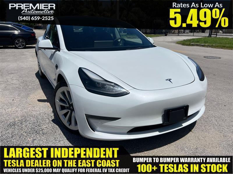 used 2022 Tesla Model 3 car, priced at $11,999