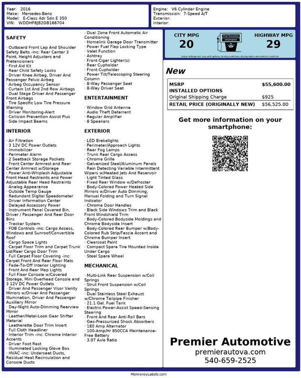 used 2016 Mercedes-Benz E-Class car, priced at $9,999