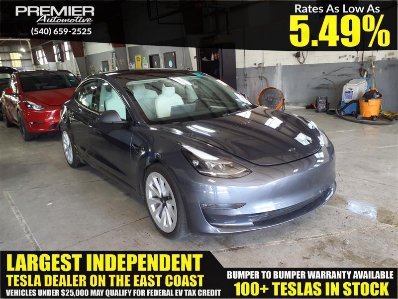 used 2022 Tesla Model 3 car, priced at $21,999