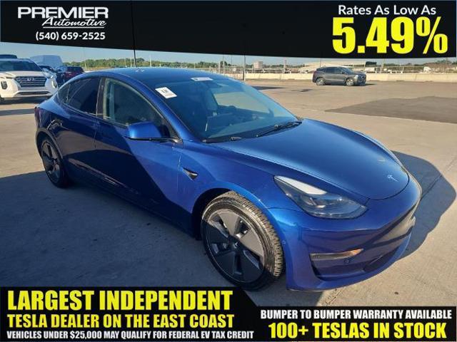 used 2022 Tesla Model 3 car, priced at $19,999