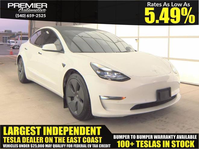 used 2022 Tesla Model 3 car, priced at $19,999