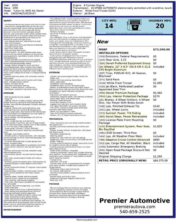 used 2020 GMC Yukon XL car, priced at $30,000