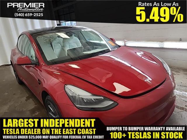 used 2023 Tesla Model 3 car, priced at $23,999