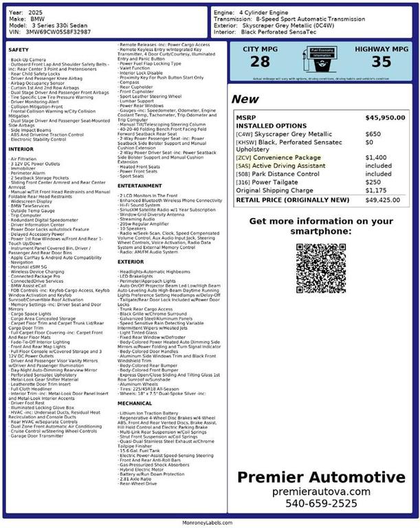 used 2025 BMW 330 car, priced at $34,450