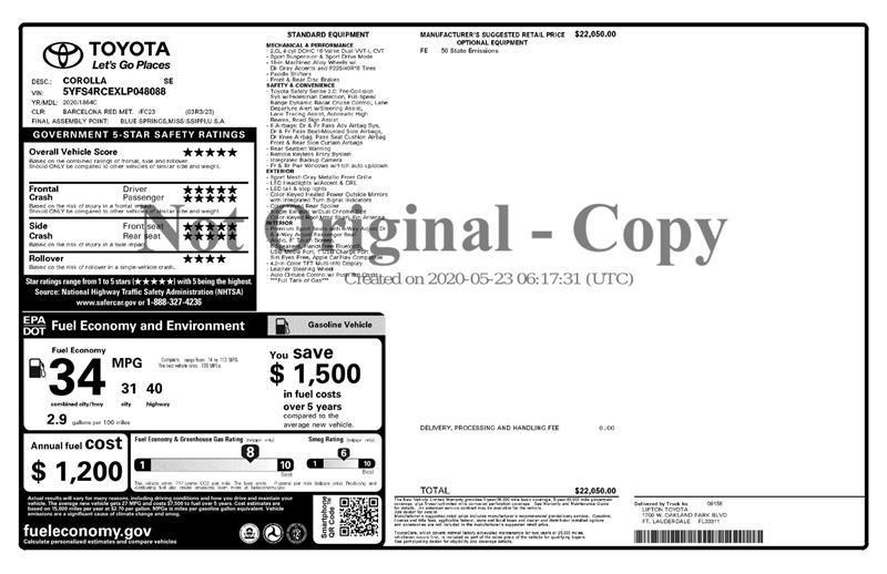 used 2020 Toyota Corolla car, priced at $13,999