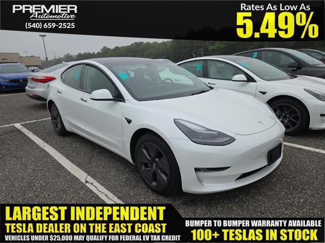 used 2022 Tesla Model 3 car, priced at $21,999