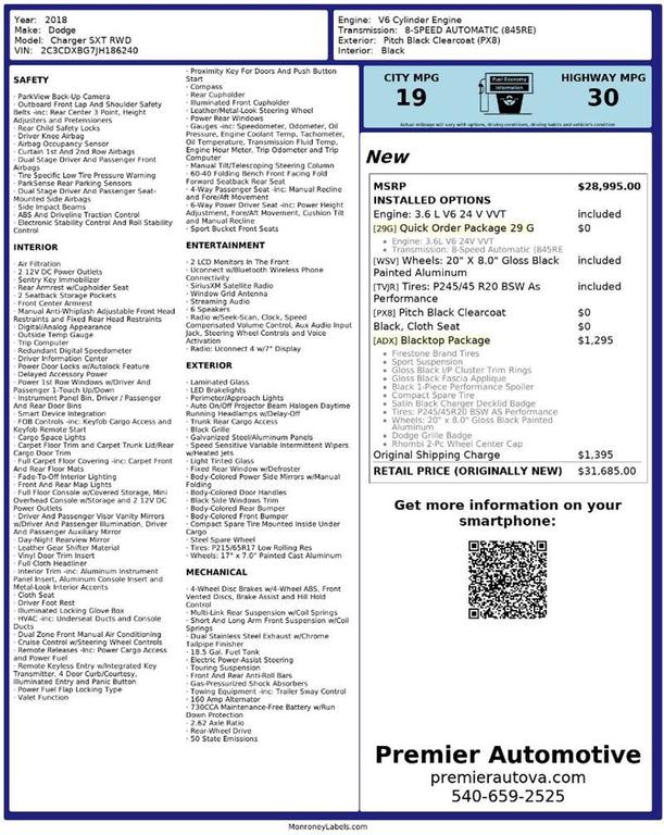 used 2018 Dodge Charger car, priced at $14,450