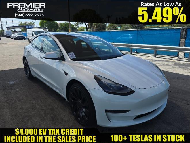 used 2022 Tesla Model 3 car, priced at $23,999
