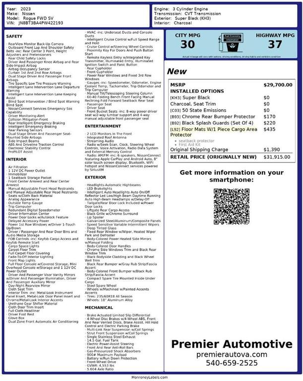 used 2023 Nissan Rogue car, priced at $18,999