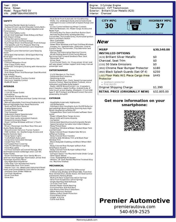 used 2024 Nissan Rogue car, priced at $19,450