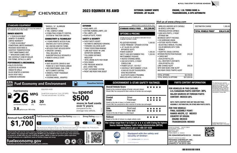 used 2023 Chevrolet Equinox car, priced at $26,450