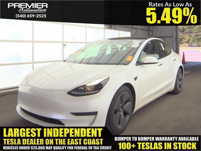 used 2021 Tesla Model 3 car, priced at $12,450
