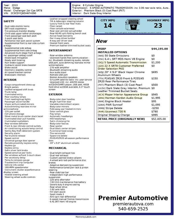 used 2013 Dodge Challenger car, priced at $18,999