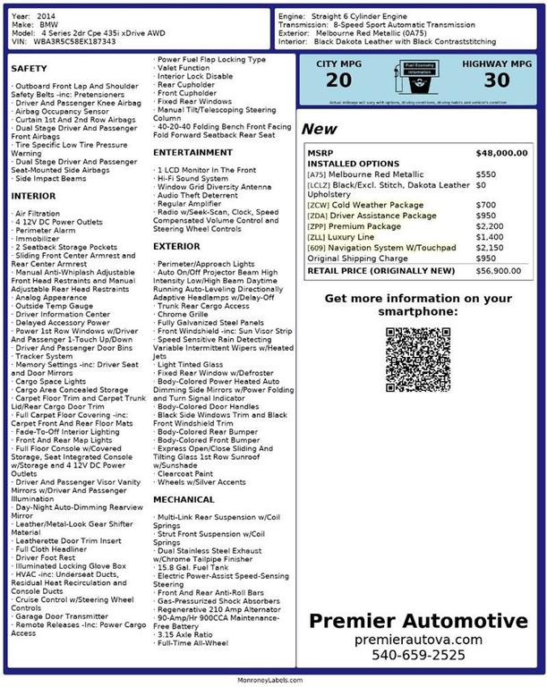 used 2014 BMW 435 car, priced at $10,999