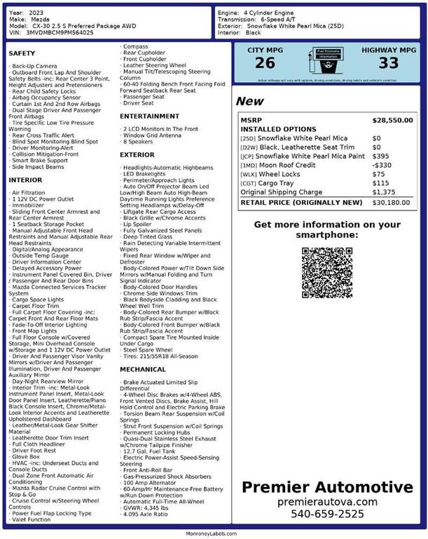 used 2023 Mazda CX-30 car, priced at $18,999