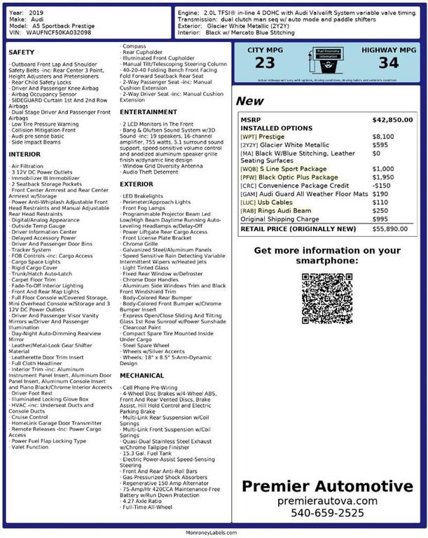 used 2019 Audi A5 car, priced at $26,999