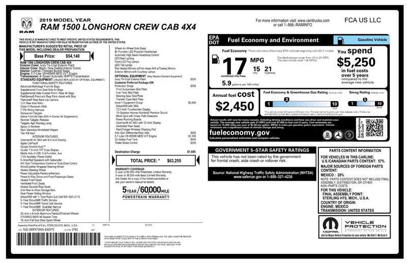 used 2019 Ram 1500 car, priced at $28,999