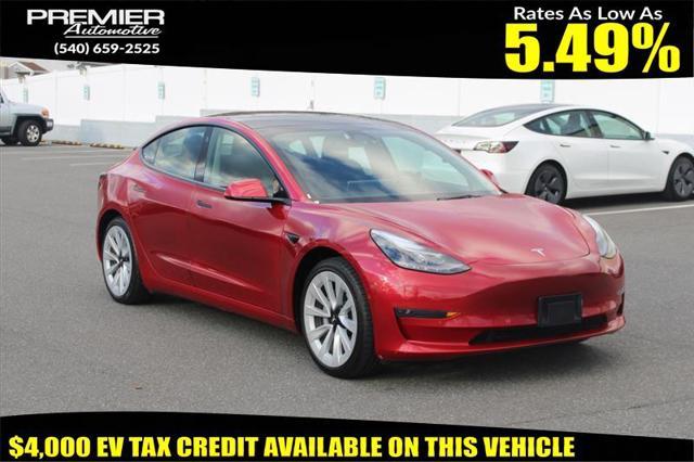 used 2022 Tesla Model 3 car, priced at $19,450